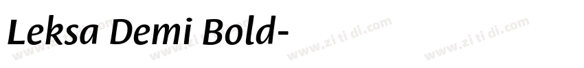 Leksa Demi Bold字体转换